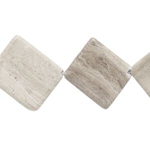 Grey marble / cream marble 1pkg1, flat diamond bead natural 15 inch 18x18mm-22x22mm