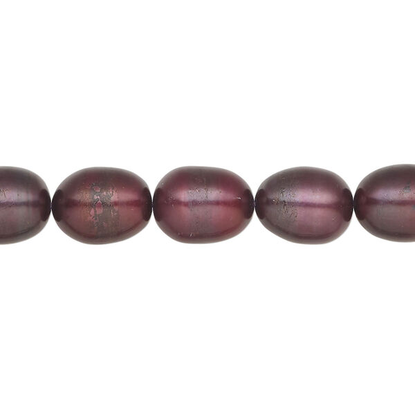 Freshwater pearl 1pkg1, rice, 15 inch black cherry 8-9mm cultured image number 0