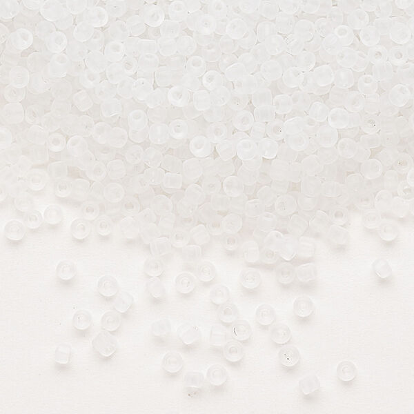 Seed bead, Dyna-Mites™, glass, pkg/40g, #11 round, translucent matte clear, (4MA 11/0 RR). image number 0