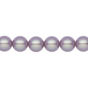 Pearl 100pk pearlescent violet, Preciosa Czech crystal 8mm round