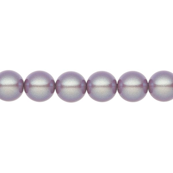 Pearl 100pk pearlescent violet, Preciosa Czech crystal 8mm round image number 0