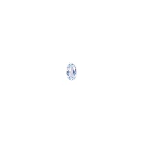Sky blue topaz 1pkg1, hand-cut faceted oval gem 5x3mm