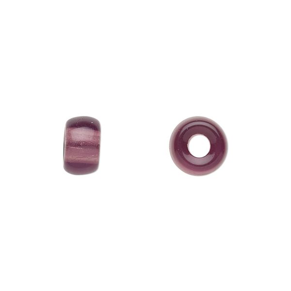 Bead, Czech pressed glass, amethyst purple, 9x6mm crow. Sold per 15-1/2" to 16" strand, approximately 70 beads. image number 0
