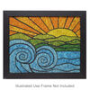 Sabrina Frey Bead Mosaic™ Starter Kit, glass / medium-density fiberboard / glue, pkg/1, multicolored, 8x10 inches with "Ocean Tide" design. image number 0