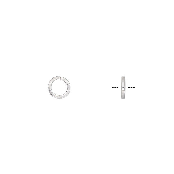 Jump ring, sterling silver, 6mm round square wire, 4.5mm diameter, 20 gauge. Sold per pkg of 20. image number 0