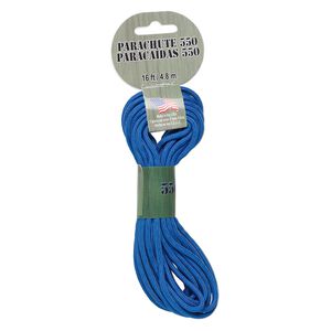 Cord, nylon parachute, cobalt, 4mm round, 550-pound test. Sold per 16-foot section.
