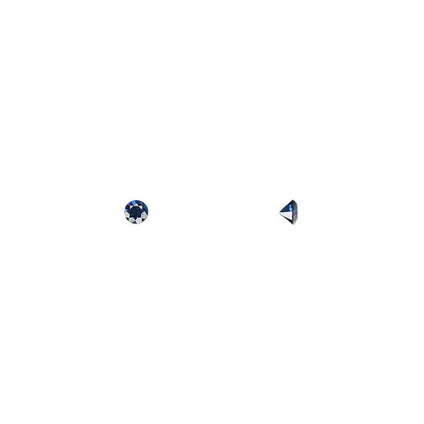 Gem, sapphire (heated), 2.5mm faceted round, A- grade, Mohs hardness 9. Sold individually. image number 0