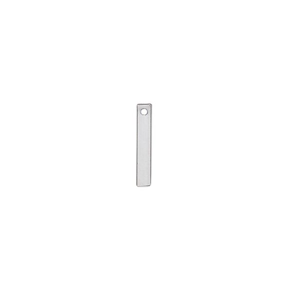 Drop, sterling silver, 13x2mm smooth bar. Sold per pkg of 6. image number 0