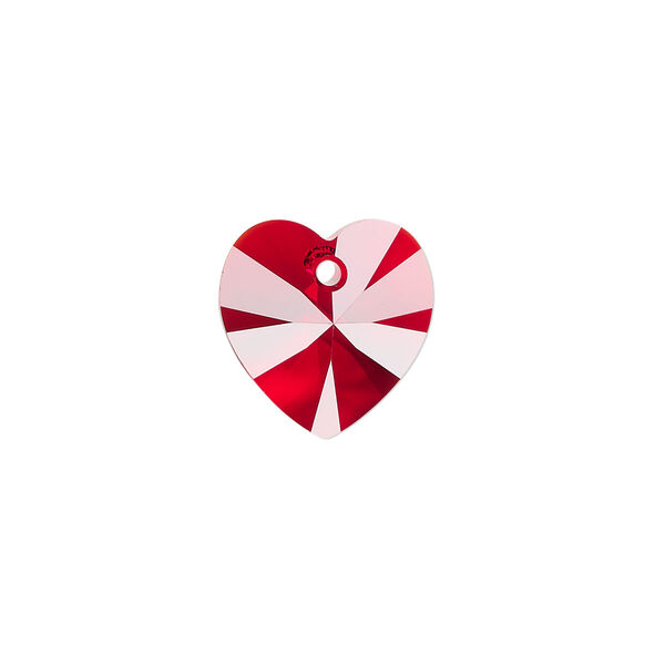 Drop 24pk Siam, Crystal Passions® 14mm pendant heart 6228 image number 0