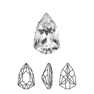 Fancy stone 1pk crystal foil back, Crystal Passions® 18.7x11.8mm trilliant 4707