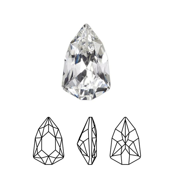 Fancy stone 1pk crystal foil back, Crystal Passions® 18.7x11.8mm trilliant 4707 image number 0