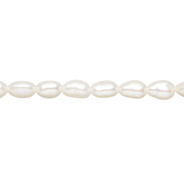 Freshwater pearl 1pkg1, rice, 15 inch white 4-5mm cultured image number 0