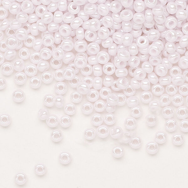 Seed bead, Preciosa Ornela Czech glass, pkg/500g, #8 rocaille, opaque luster pink, (78420). image number 0