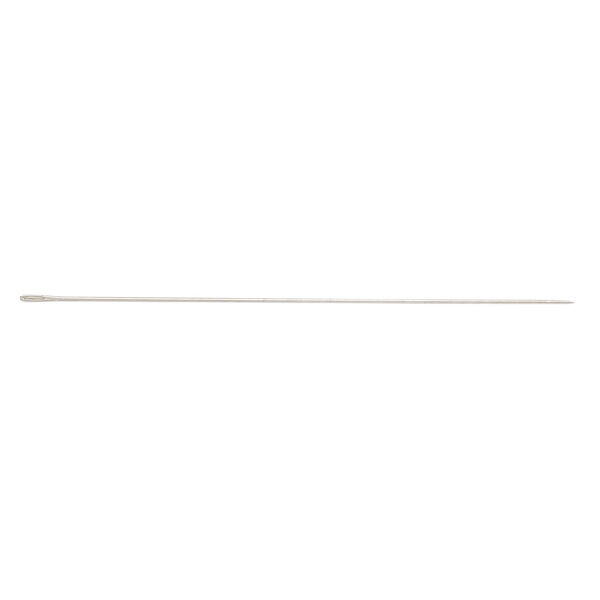 Needle, Beadalon&reg;, steel and aluminum, #12 hard with 0.60mm eye width, 2 inches with (2) threaders. Sold per 14-piece set. image number 1
