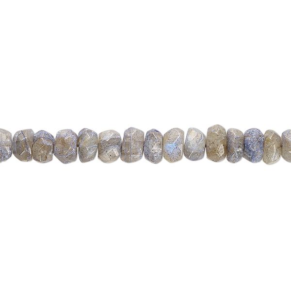 Bead, labradorite (dyed), 5x2mm-6x5mm hand-cut faceted rondelle, D grade, Mohs hardness 6 to 6-1/2. Sold per 13-inch strand. image number 0