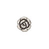Bead 1pkg1 sterling silver, 13x9mm rose, electroformed / antiqued JBB Findings image number 0