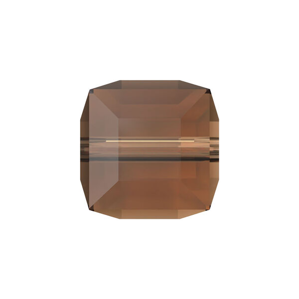 Bead 1pkg48 smoked topaz, Crystal Passions® Regenerated 6mm cube 5601 image number 0