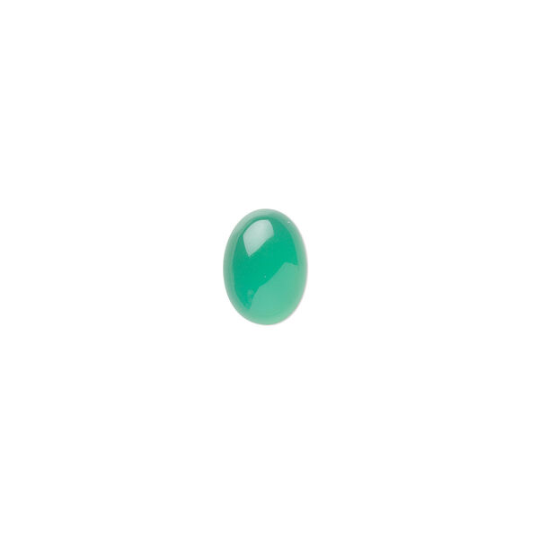 Green agate 1pkg10, calibrated oval cab B grade, 8x6mm image number 0