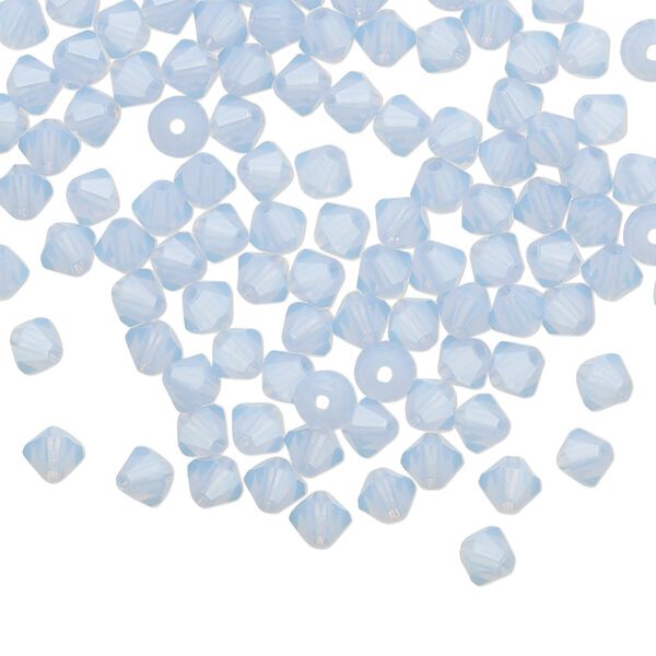Bead 720pk light sapphire opal, Preciosa Czech crystal 4mm bicone image number 0