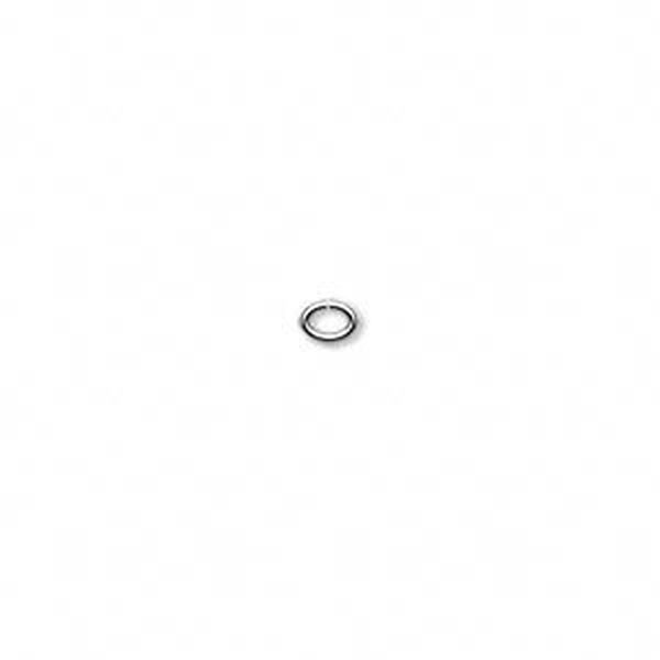 Jump ring, silver-plated brass, 4x3mm oval, 2.5x1.5mm inside diameter, 20 gauge. Sold per pkg of 100. image number 0