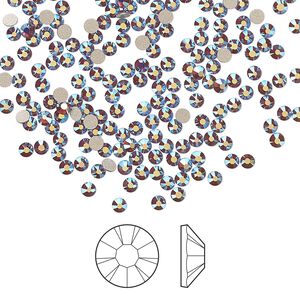 Flat back 144pk amethyst opal AB foil back, Preciosa MAXIMA Czech crystal rhinestone 2.1-2.3mm chaton rose round SS7