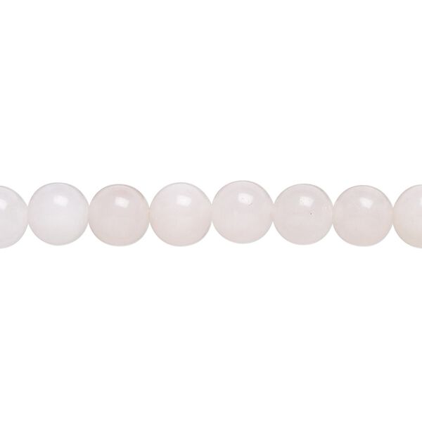 Rose quartz 1pkg1, round bead natural 15.5-16 inch 6mm image number 0