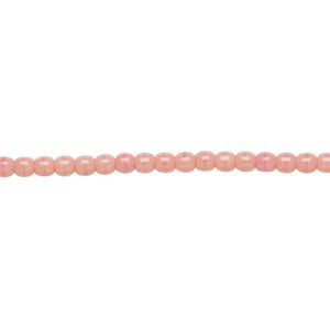 Bead, Czech glass druk, opaque pink, 3mm round. Sold per 15-1/2" to 16" strand.