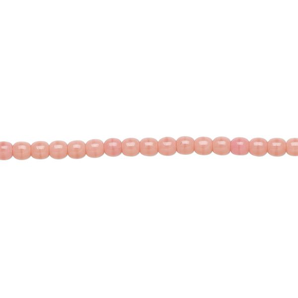 Bead, Czech glass druk, opaque pink, 3mm round. Sold per 15-1/2" to 16" strand. image number 0