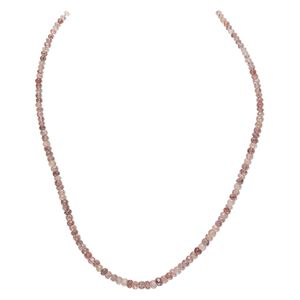 Strawberry quartz 1pkg1, hand-cut faceted rondelle bead natural 15.5-16 inch graduated 4x3mm-5x3mm