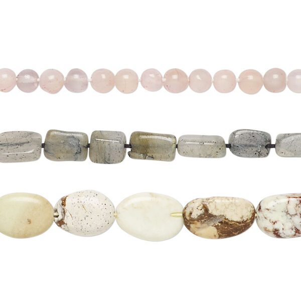 Bead mix, multi-gemstone (natural / dyed / heated / irradiated), multicolored, 3mm-10x6mm hand-cut mixed shape, Mohs hardness 3 to 7. Sold per 13-inch strand. image number 0