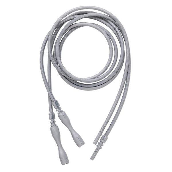 Necklace cord, silicone, opaque grey, 2.2-2.5mm wide, 18 inches with snap closure. Sold per pkg of 4. image number 0