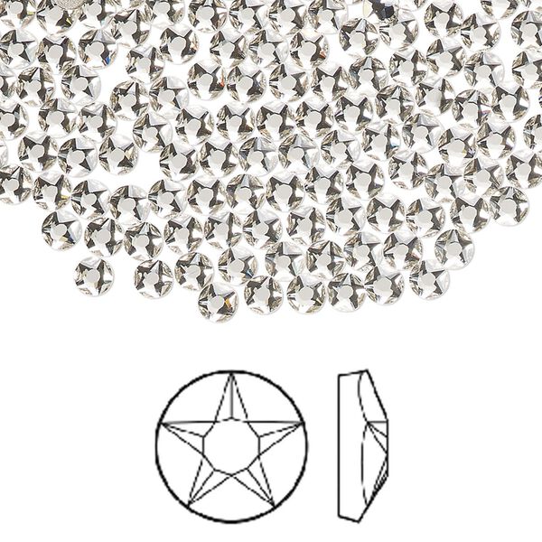 Flat back 1440pk crystal foil back, Swarovski® 3-3.2mm round SS12 2100 image number 0