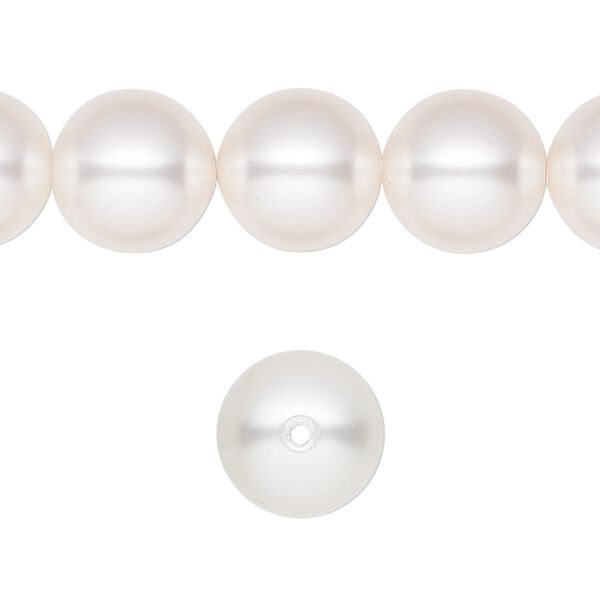 Pearl 100pk white, Crystal Passions® 12mm round 5811 image number 0