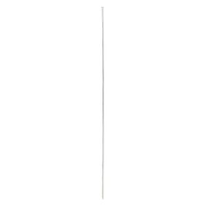 Stick pin, silver-finished brass, 8 inches with head, 18 gauge. Sold per pkg of 10.