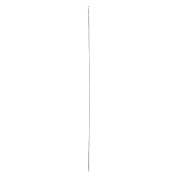 Stick pin, silver-finished brass, 8 inches with head, 18 gauge. Sold per pkg of 10. image number 0