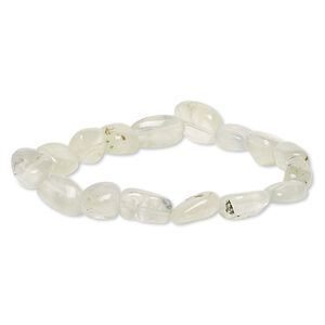 Prehnite 1pkg1, tumbled nugget bead stretch bracelet natural small