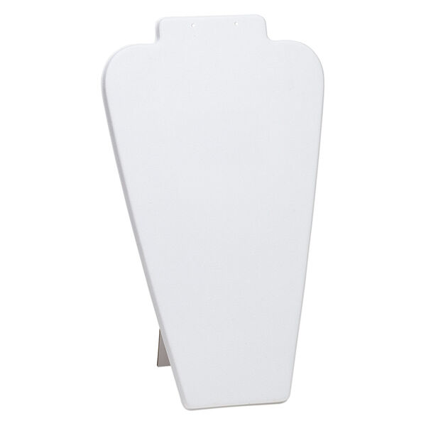 Display, necklace and earring, plastic and flocked cardboard, light grey, 11 x 6-1/2 x 5-1/2 inches with easel. Sold individually. image number 0