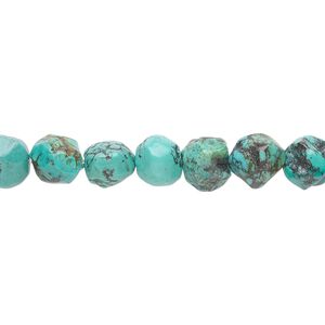 Turquoise 1pkg1, faceted pebble bead 15.5-16 inch medium