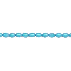 Pearl 500pk iridescent dark turquoise, Swarovski® 4x3mm rice shape 5824