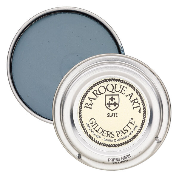 Wax paste, Gilders Paste®, pkg/1-ounce tin, slate. image number 0
