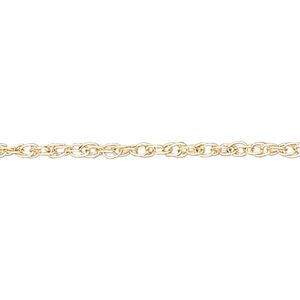 Chain 1pkg1 14Kt gold-filled rope, 1mm triple, Gossamer™ 5 foot unfinished