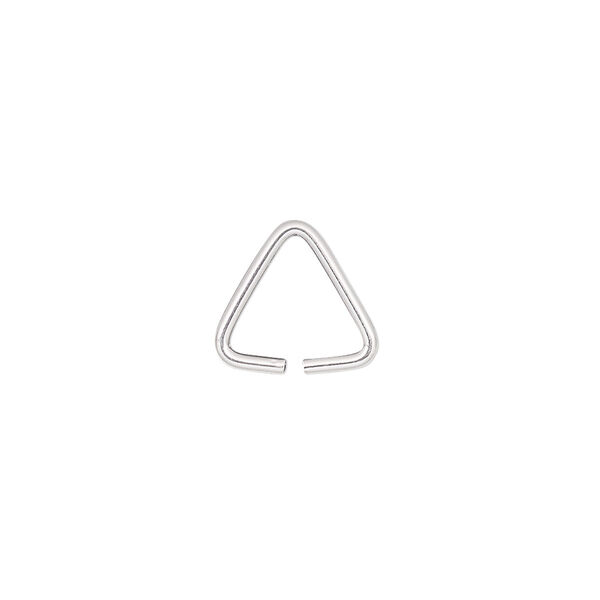 Jump ring, sterling silver, 12mm triangle, 8.8mm inside diameter, 16 gauge. Sold per pkg of 4. image number 0
