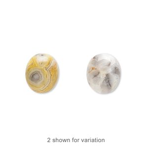 Crazy lace agate 1pkg2, calibrated oval cab natural 12x10mm