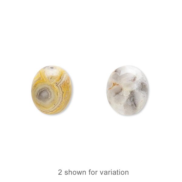 Crazy lace agate 1pkg2, calibrated oval cab natural 12x10mm image number 0