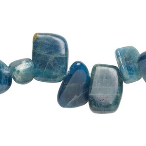 Blue apatite 1pkg1, top-drilled chip bead natural 15.5-16 inch medium