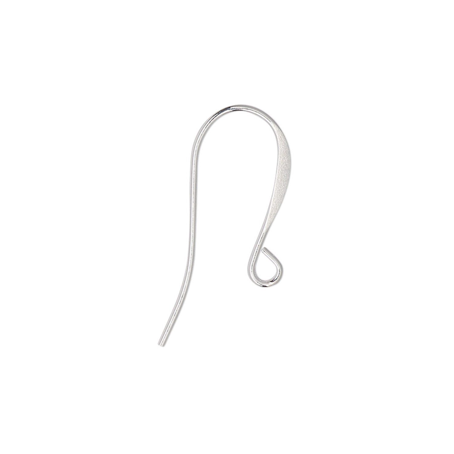 Lot Of 100 Brass Plated Flat Fishhook Earwire Earring Findings With Coil And Loop