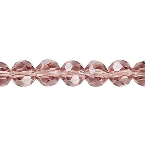 Bead 1pk 32 facets transparent medium purple, Celestial Crystal® 8mm round 15.5-16 inch