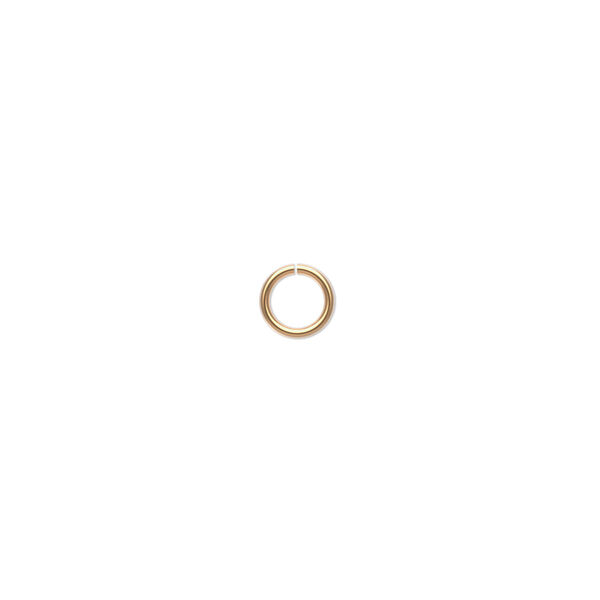 Jump ring, 14Kt gold-filled, 5.5mm round, 4.2mm inside diameter, 22 gauge. Sold per pkg of 20. image number 0