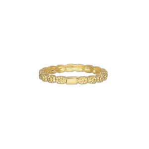 Ring, Create Compliments®, gold-plated sterling silver, clear, 1.5mm wide flower, size 7. Sold individually.