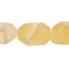 Yellow calcite 1pkg1, faceted flat nugget bead natural, 15 inch medium image number 0